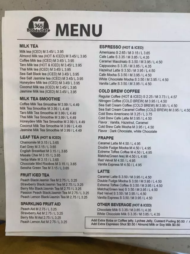 365 Boba&Cafe
